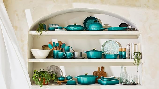 Le Creuset Stoneware Signature Straight Wall Utensil Crock, 1 qt., Riviera