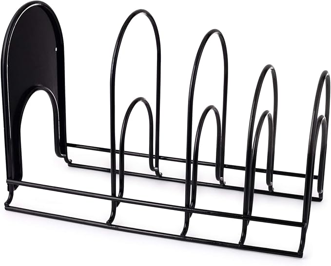 Cuisinel HEAVY DUTY POTS AND PANS ORGANIZER - EXTRA LARGE 5-TIER RACK - HOLDS CAST IRON SKIL