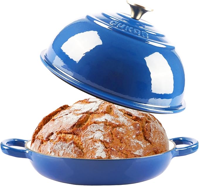CUKOR 7QT Dutch Oven Pot With Lid, Enameled Cast Iron Dutch Oven For Bread Baking, Non-Stick Bread Pot for Oven/Stovetop (Roast, Braising, Stewing, Soups)