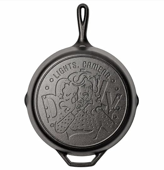 Lodge 12 Inch Dolly Parton "Lights, Camera, Dolly" Cast Iron Skillet – Special Edition, Made in USA, Naturally Seasoned, Oven Safe, Grill & Campfire Ready