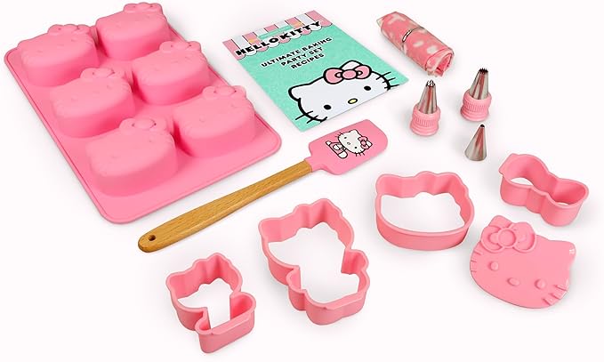 Handstand Kitchen Hello Kitty Ultimate Baking Party Set with Cupcake Mold, Cookie Cutters and More
