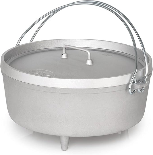 GSI Outdoors Aluminum 12' Dutch Oven | Dutch Oven with Fixed Legs for Camping, Cabin and Home Kitchen