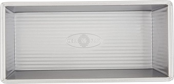 USA Pan Bakeware Pullman Loaf Pan With Cover,9 x 4 inch,Nonstick & Quick Release Coating,Made in the USA from Aluminized Steel,(Pack of 3)