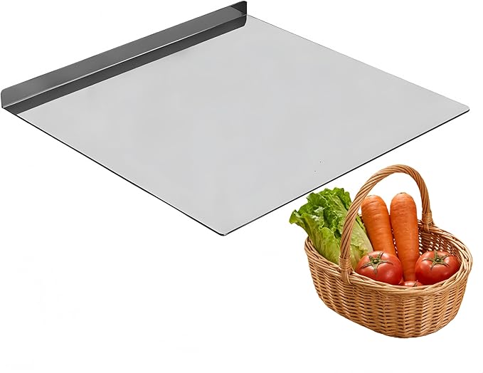Large Stainless Steel Cutting Board,Suitable for Cutting Meat,Dicing,Vegetables,Fruits,Bread and Baking.ItIsConvenienttoClean,EasytoStoreandCan Be Washed in a Dishwasher (15.8 * 19.6in)