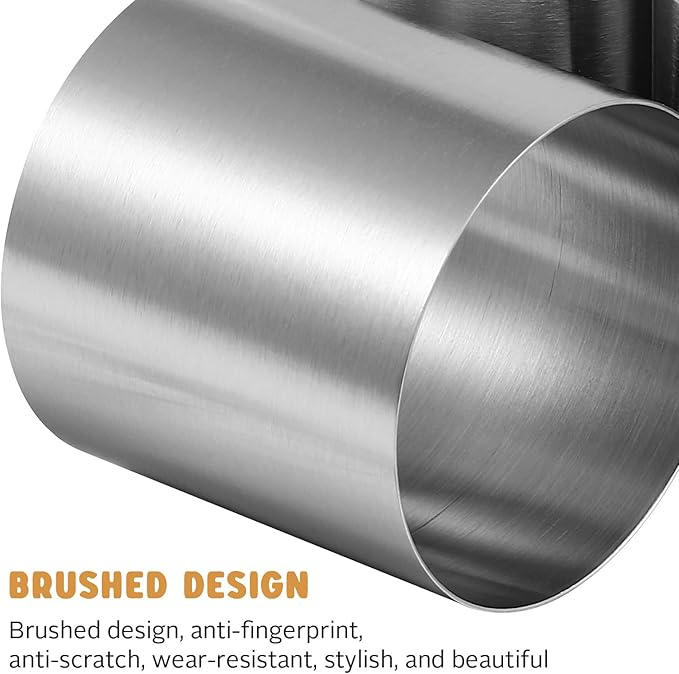 UPKOCH 16-Piece Stainless Steel Cake Ring Set - 2-Inch Mini Round Molds for Mousse, Sushi, Rice Balls, Non-Stick Baking Molds & Dessert Tools (Silver)