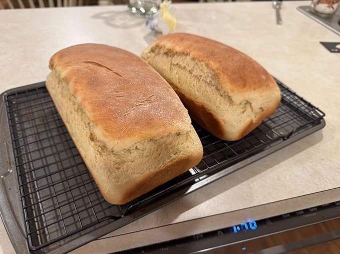Voulosimi 2-In-1 Cast Iron Oven Pan - 9"x5" Durable Loaf Pans Rectangular Baking Pan set for home baking, 2 Piece Set -1.8 QT×2 Pcs (Silicone mats, Bread Pan 3 Set)