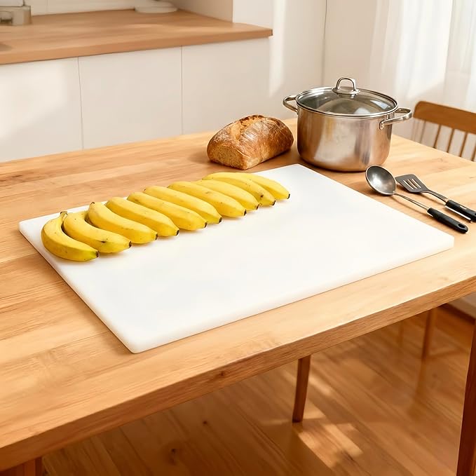 Commercial Cutting Board, Plastic Poly Kitchen Board Dishwasher Safe, Heavy Duty Food Prep Surface for Restaurant Use (24"L x 18"W x 0.57"Th)