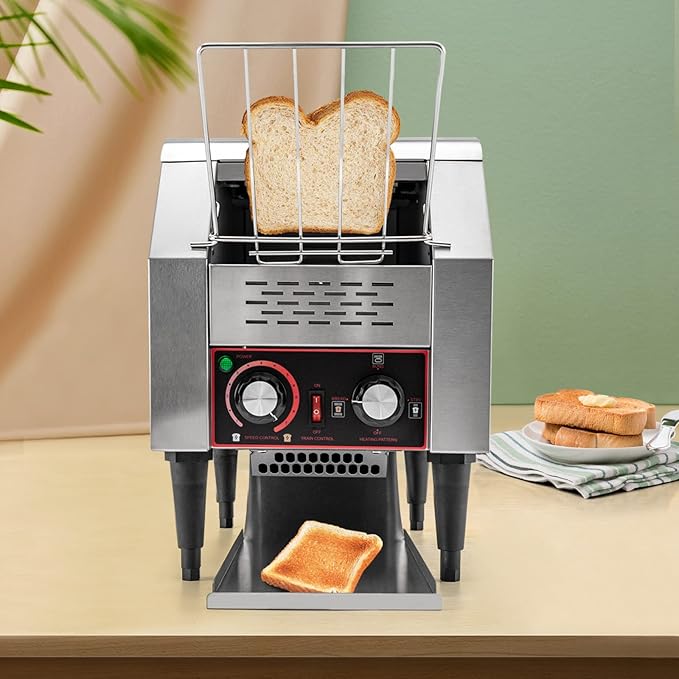 LYNICESHOP Commercial Conveyor Toaster, 150slices/h Stainless Steel Bread Baking Machine Commercial Conveyor Toaster Countertop Electric Restaurant Equipment for Home Restaurants Bakery