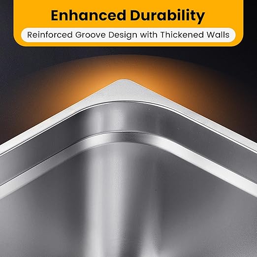 Aplancee Full Size Hotel Pans 4 Inch Deep Stainless Steel Food Pan - Anti-Jam 6 Pack Steam Table Pan Set for Catering, Buffet Use, Kitchen Prep