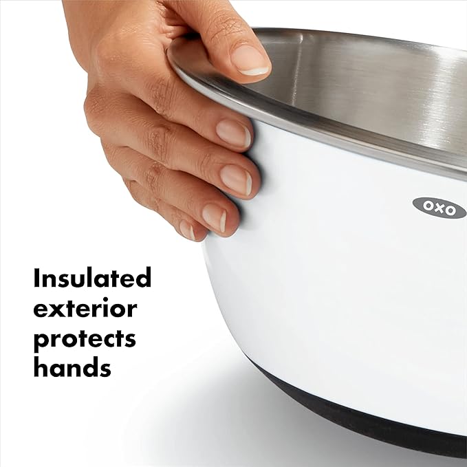 OXO Good Grips 3-Piece Stainless-Steel Mixing Bowl Set
