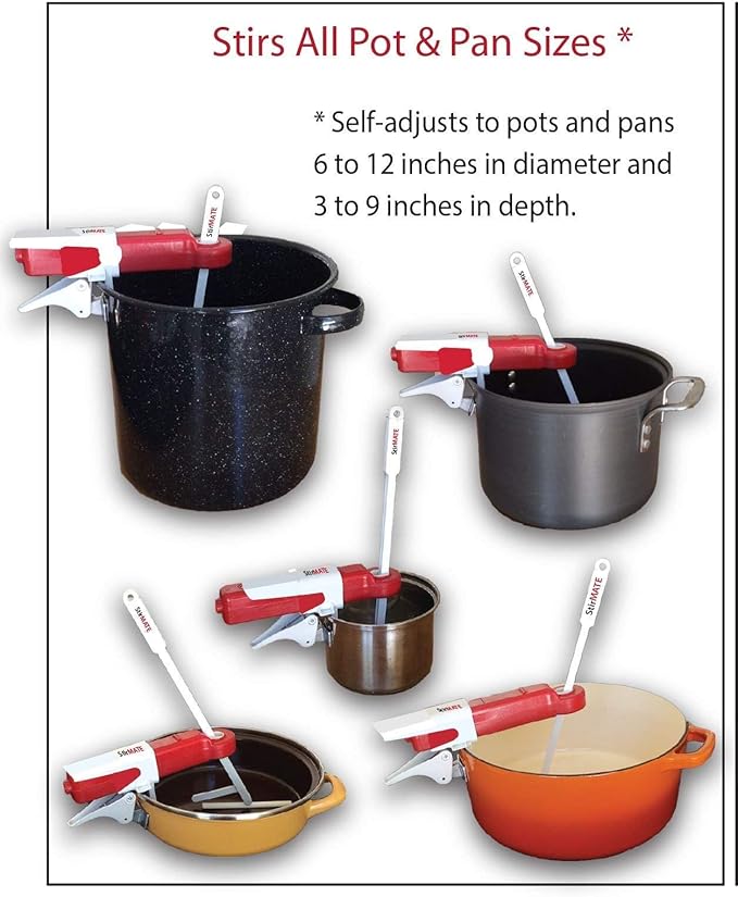 StirMATE Automatic Pot Stirrer GEN 3- Variable Speed, Self-Adjusting, Powerful, Cordless