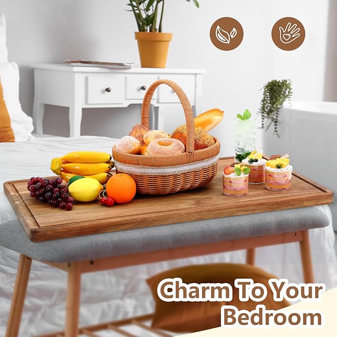 32" x 18" Large Acacia Wood Cutting Boards for Kitchen Wooden Cutting Board with Juice Groove Extra Large Serving Platter Carving Tray for Meat Cheese(Natural)