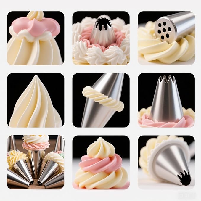 Cake Decorating Tools Supplies Kit - 274 Pieces Baking Supplies with Storage Box for Beginners - Icing Bag and Tip Set for Cupcake and Cake Icing Fondant Decorations Mint Green cake decorating kit