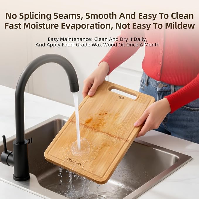 Glue free and Non Toxic, Totally Organic non toxic cutting board Bamboo Cutting Boards set(3 pack) For Kitchen, Non-solid Wood Cutting Board, Chopping Board with Juice Groove