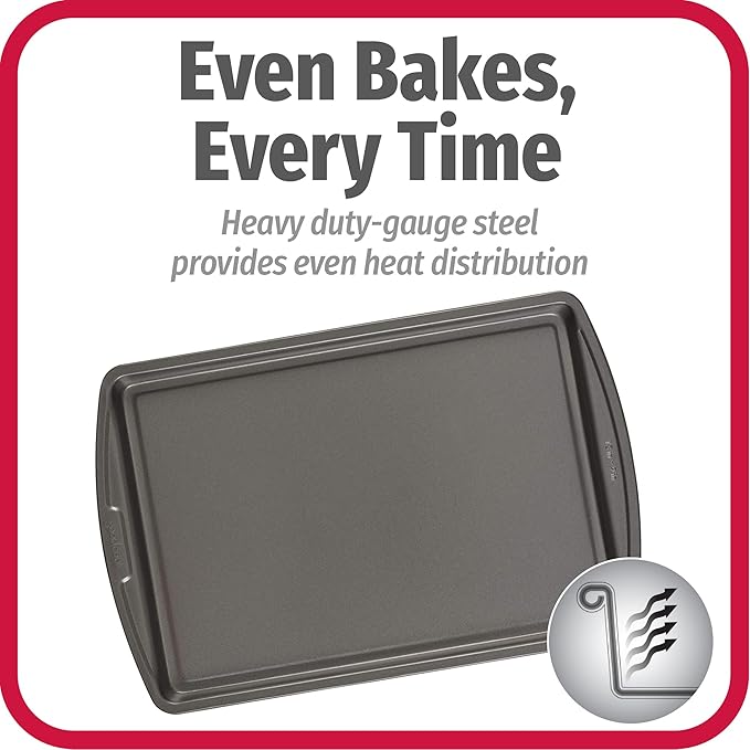 GoodCook Everyday Nonstick Carbon Steel 13” x 9” Baking Sheet Set,– Standard-Sized Carbon Steel Cooking Pans,Bakeware,Cookie Sheets for Baking,Oven Pan-Set,3 Count (Pack of 12)