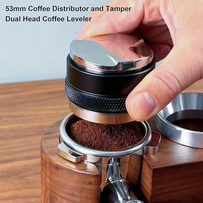 54mm Espresso Accessories Kit Fits Breville Espresso Machines and Portafilters, Espresso Tamper Tool Kit with Dual Head Tamper & Distributor, WDT Tool, Dosing Funnel, Puck Screen, Filter Papers