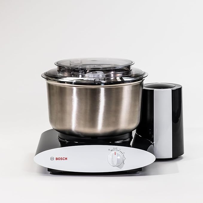Bosch Blender Bundle - Black Universal Plus Mixer with Stainless Steel Bowl, Dough Hook Extender, and Blender