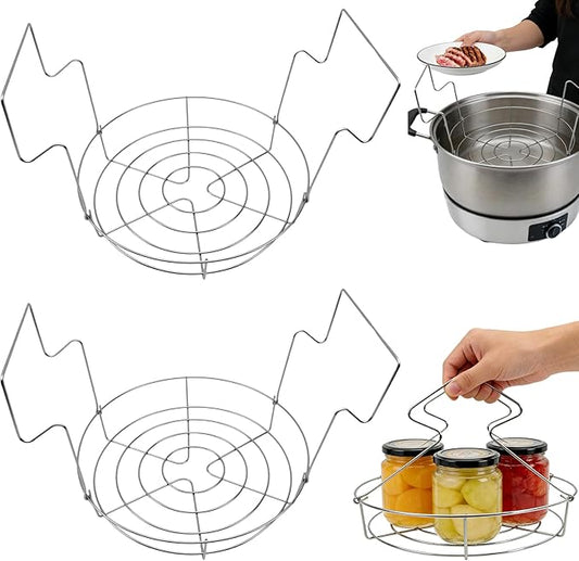 STHF Steam Tray for Reheating Food, Stove Top Steamer & Reheating Pan with Removable Steaming Rack, Multi-Purpose Stainless Steel Steamer Pot for Veggies, Rice, Leftovers - Dishwasher Safe