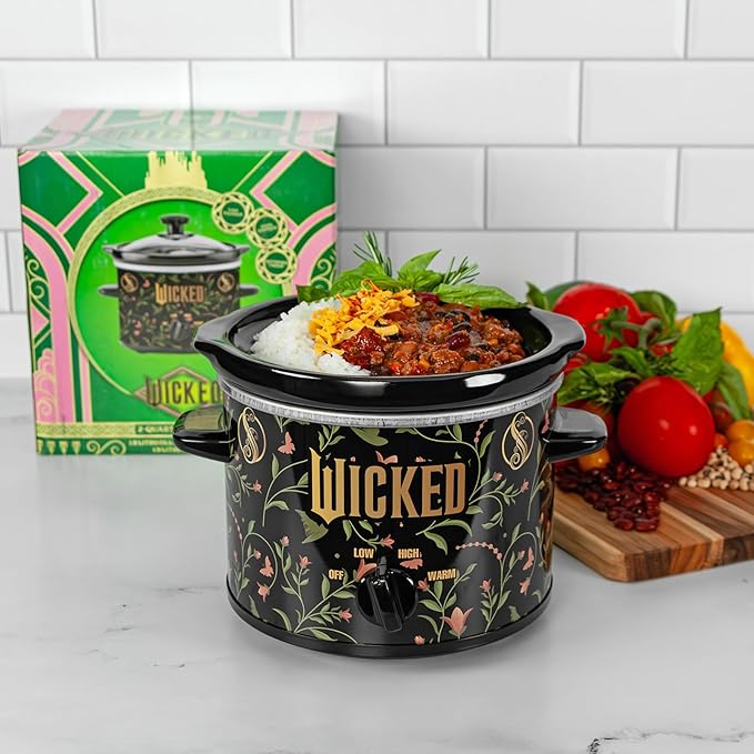 Uncanny Brands Wicked 2qt Slow Cooker - Small Kitchen Appliance