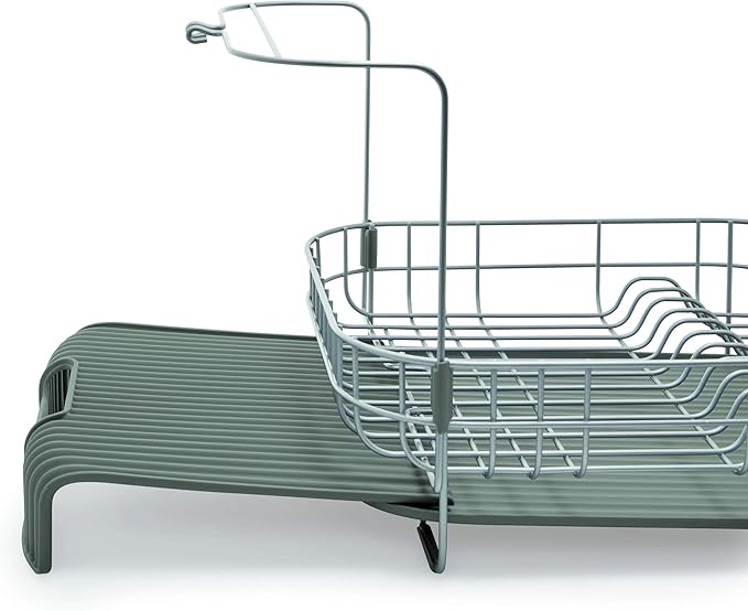 KitchenAid Satin Wire Expandable Dish Rack, 23.18-Inch, Gray