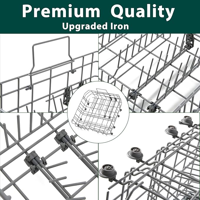20000533 20007189 Dishwasher Lower Rack Replacement Parts for Bosch Lower Basket 20.9’’ x 21.8'' Bosch SHP865ZD5N SHE68T55UC 300 500 800 Series Dishwasher Bottom Dishrack Crockery Drawer 1 Pack