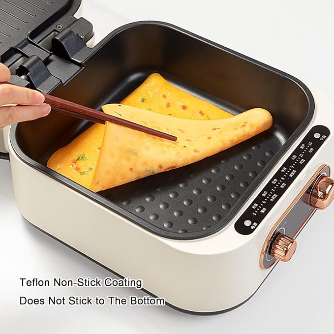 Electric Pancake Pan, Electric Baking Pan, Electric Skillet, Electric Fry Pan, Large Capacity Non-Stick Pan, for BBQ, Steaks, Sandwiche