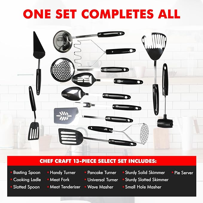 Chef Craft Select Meat Cooking Fork, 13 inch, Stainless Steel