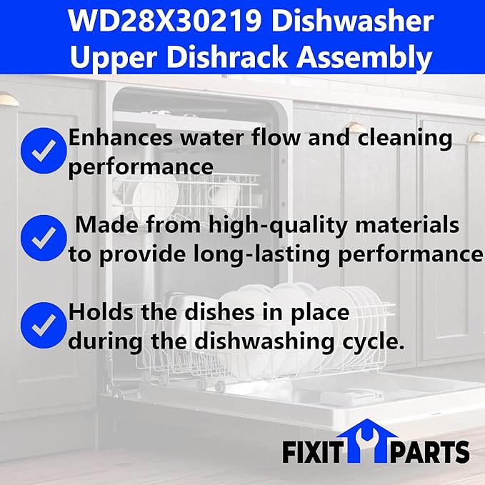 US-Based Supplier – WD28X35779 WD28X30219 Upper Dishrack Assembly works with GE Dishwashers Replaces AP7034202 WD28X25018 WD28X26104 WD28X10347 WD28X25189 WD28X26098 WD28X10352 WD28X22676 and more
