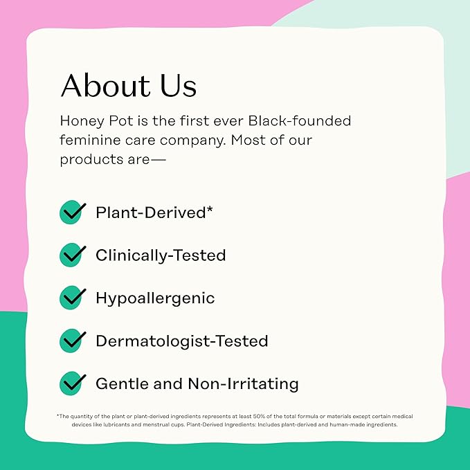 The Honey Pot Company - 64ct - Herbal Pads for Women - Super w/Wings - Infused w/Essential Oils for Cooling Effect, Organic Cotton Cover, & Ultra-Absorbent Pulp Core - Feminine Care