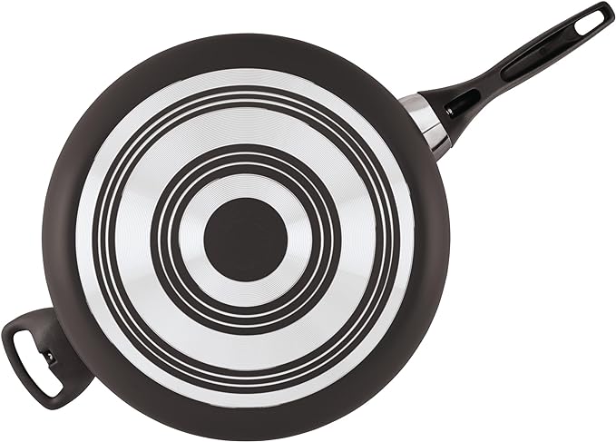 Farberware Dishwasher Safe Nonstick Jumbo Cooker/Saute Pan with Helper Handle - 6 Quart, Black