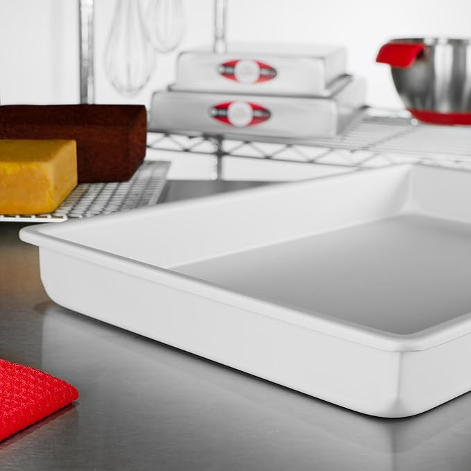 Fat Daddio's POB-12182 Sheet Cake Pan, 12 x 18 x 2 Inch, Silver