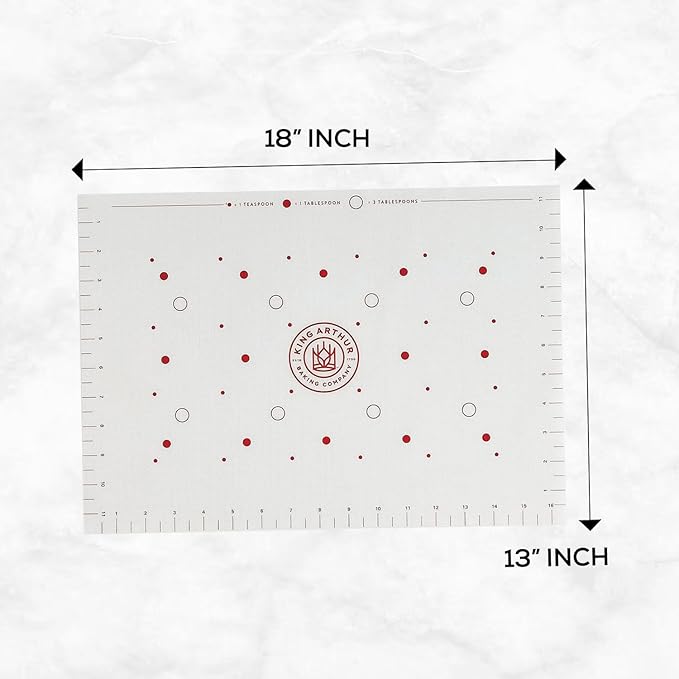 King Arthur Baking Company Cookie Mat, Oven Safe Silicone Reusable Baking Mat, For Precise Cookie Dough Spacing And Placement, Fits Half-Size Pans (Pack of 2)