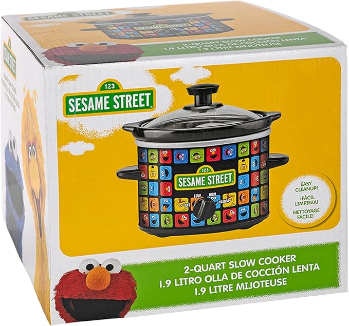 Uncanny Brands Sesame Street 2qt Slow Cooker - Cook With All Your Favorite Sesame Street Characters