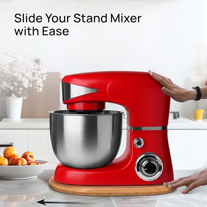 Ibyx Elegant Sliding Tray - Compatible with 4.5 Qt Kitchen Aid Mixer Slider for Counter and Other Heavy Appliances (Natural)