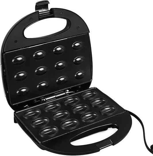 Walnut Cookie Maker, Oreshki Nuts 12 Skillet, US Plug 110V 750W Power Double Sided Heating Compact Non Stick Oreshnitsa Maker Walnut Cookie Maker for Easy Cleaning