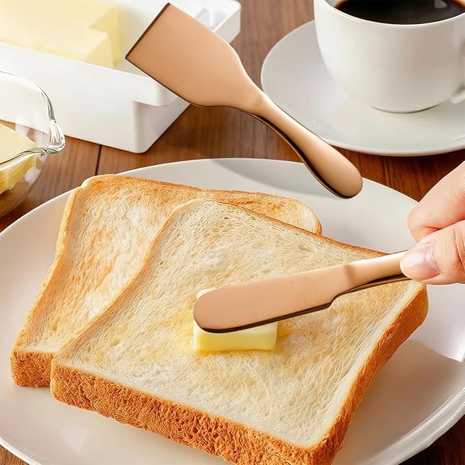 Copper Cheese Knives Set 7 Pieces Stainless Steel Kitchenware Utensils Gadgets 7 Pieces Cheese Knife,Cheese Spreader,Cheese Forks,Cheese Slicer,Cheese Cutter,Butter Knife