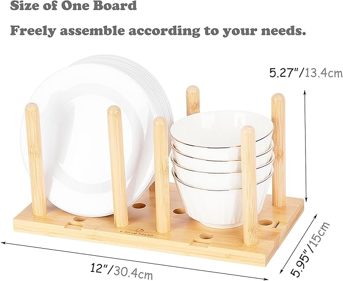 Peg Board Drawer Organizer for Kitchen | Kitchen Drawer Organizers for Dishes Plates Bowls Condiment Spice | Pegboard Organizer for Cabinet RV Storage, 2 Boards&12 Pegs (DD212)