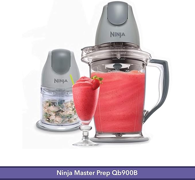 Blender Replacement Parts for Ninja Master Prep Qb900B - 16 oz Food Processor Bowl and Storage Lid