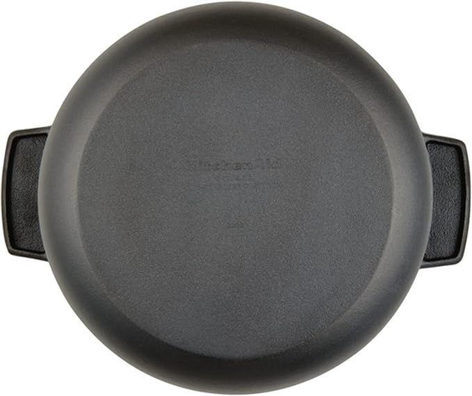 KitchenAid Seasoned Cast Iron Dutch Oven/Casserole, 6 Quart - Black