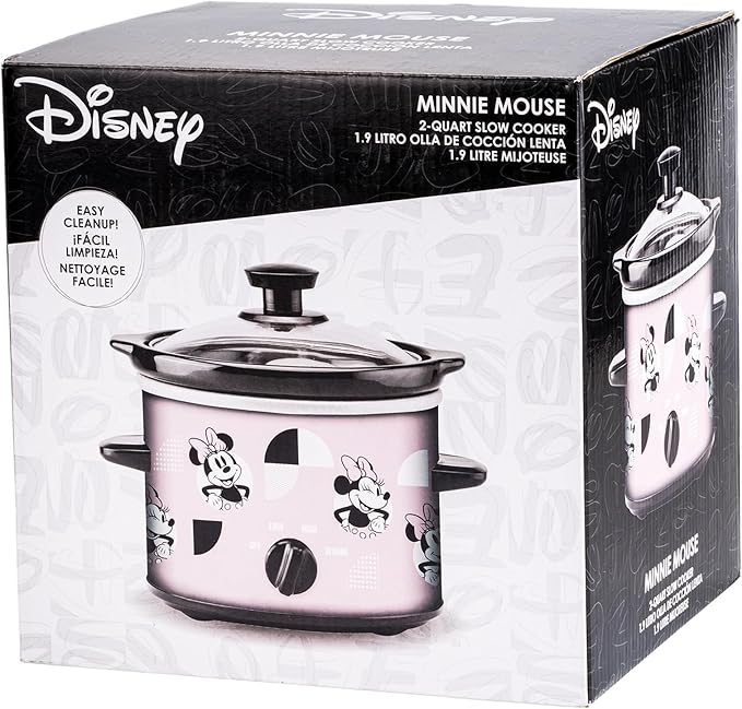 Uncanny Brands Disney Minnie Mouse 2qt Slow Cooker - Small Kitchen Appliance