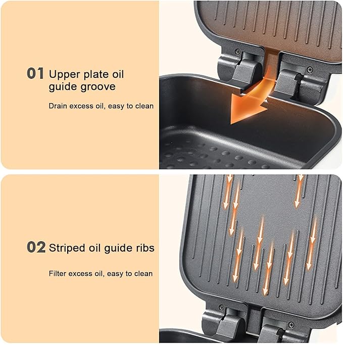 Electric Pancake Pan, Electric Baking Pan, Electric Skillet, Electric Fry Pan, Large Capacity Non-Stick Pan, for BBQ, Steaks, Sandwiche