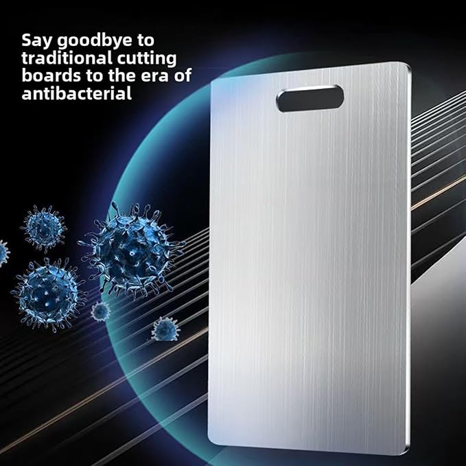 Titanium Cutting Board, New Upgrade Pure Titanium Cutting Boards for Kitchen,Food Grade 316 Stainless Steel Cutting Board，Double sided Dishwasher Safe 15.3x11inch
