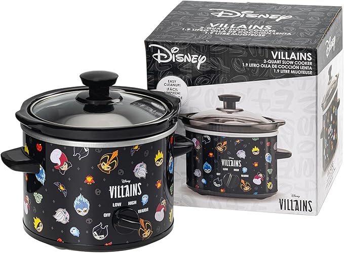 Uncanny Brands Disney Villains 2qt Slow Cooker - Small Kitchen Appliance