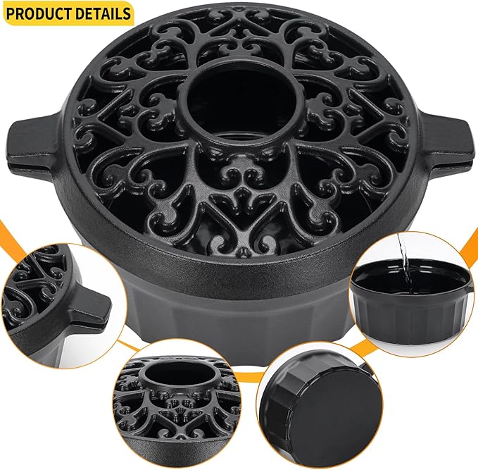 1MORE Wood Stove Steamer- Wood Stove Humidifier Cast Iron with Porcelain Enamel Coating, Fireplace Steamer Pot, Rust Resistant, Home Indoor Decorative, 2.5 Quart Capacity,Black