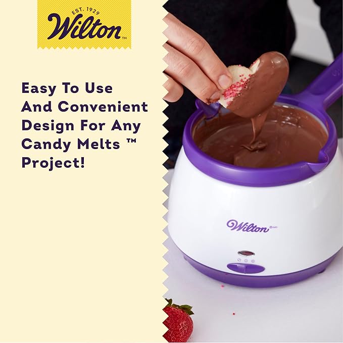 Wilton Candy Melts Melting Pot, Perfect for Strawberries and Cakepops, 2.5-cup Capacity, Packaging May Vary
