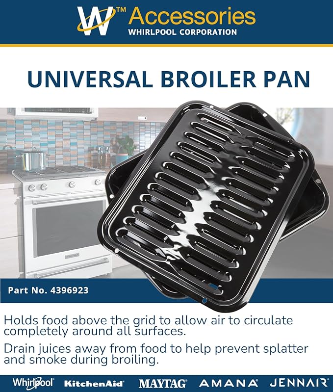 Whirlpool 4396923 Genuine OEM Premium Broiler Pan
