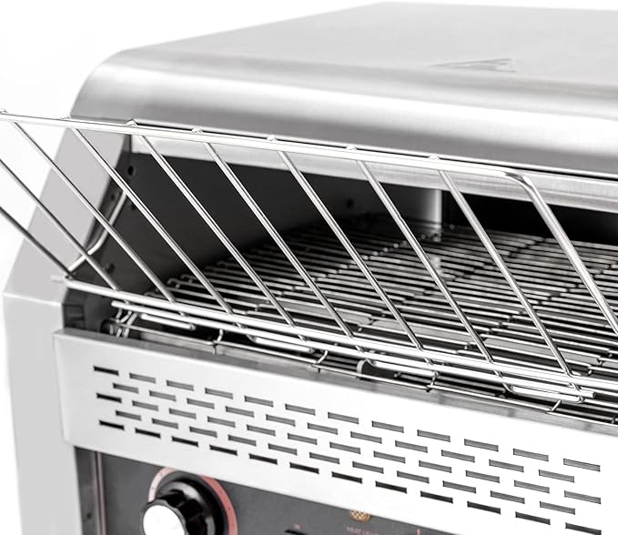 150/450 Slices/Hour Commercial Conveyor Toaster, Stainless Steel Heavy Duty Industrial Bread Baking Machine w/ 3 Ring Heating Tubes for Baking Sliced Bread, Toast (2600W(TT-450L))