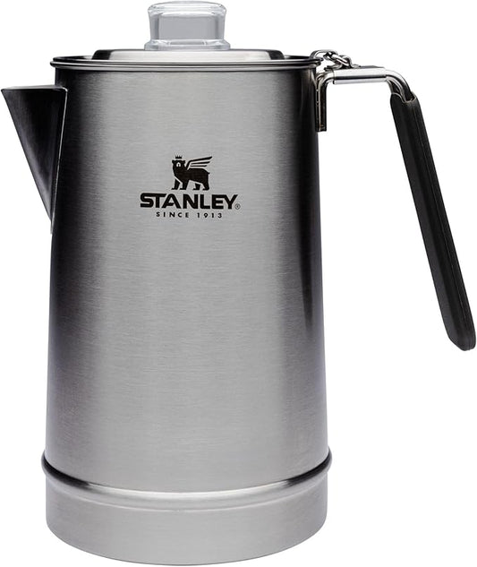STANLEY Coffee Percolator 1.1QT, Stainless Steel Wide Mouth Coffee Press,Large Capacity, Ergonomic Handle, Dishwasher Safe