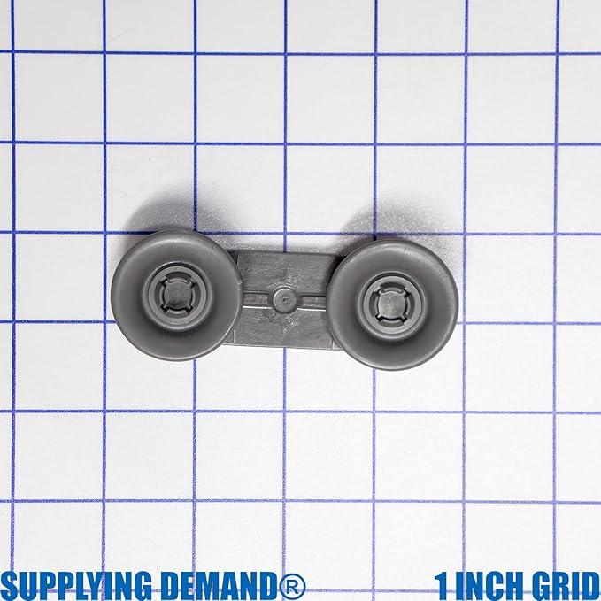 Supplying Demand W10078083 1446833 Dishwasher Upper Dishrack Track Roller Wheel and Bracket Assembly Replacement