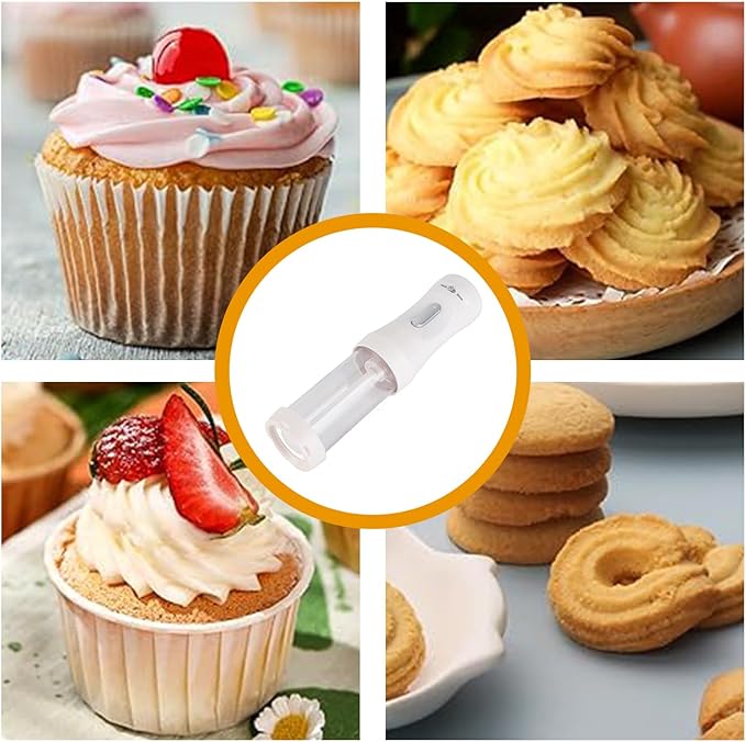 Electric Cookie Press Set, Cookie Press Gun Cookies Press Cake Cookies Maker Kit with 12 Discs and 4 Icing Tip for DIY Cookies Decoratin